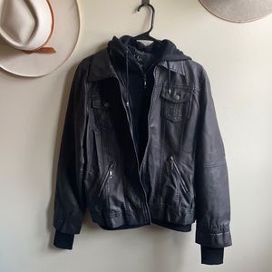 Faux leather jacket